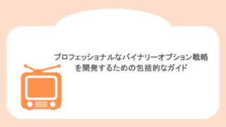 プロフェッショナルなバイナリーオプション戦略 を開発するための包括的なガイド